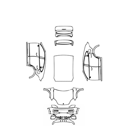 Pre-Cut PPF Porsche Cayenne Coupe Cayenne Turbo E-Hybrid Coupe with GT Package 2024 - PPF-Kits