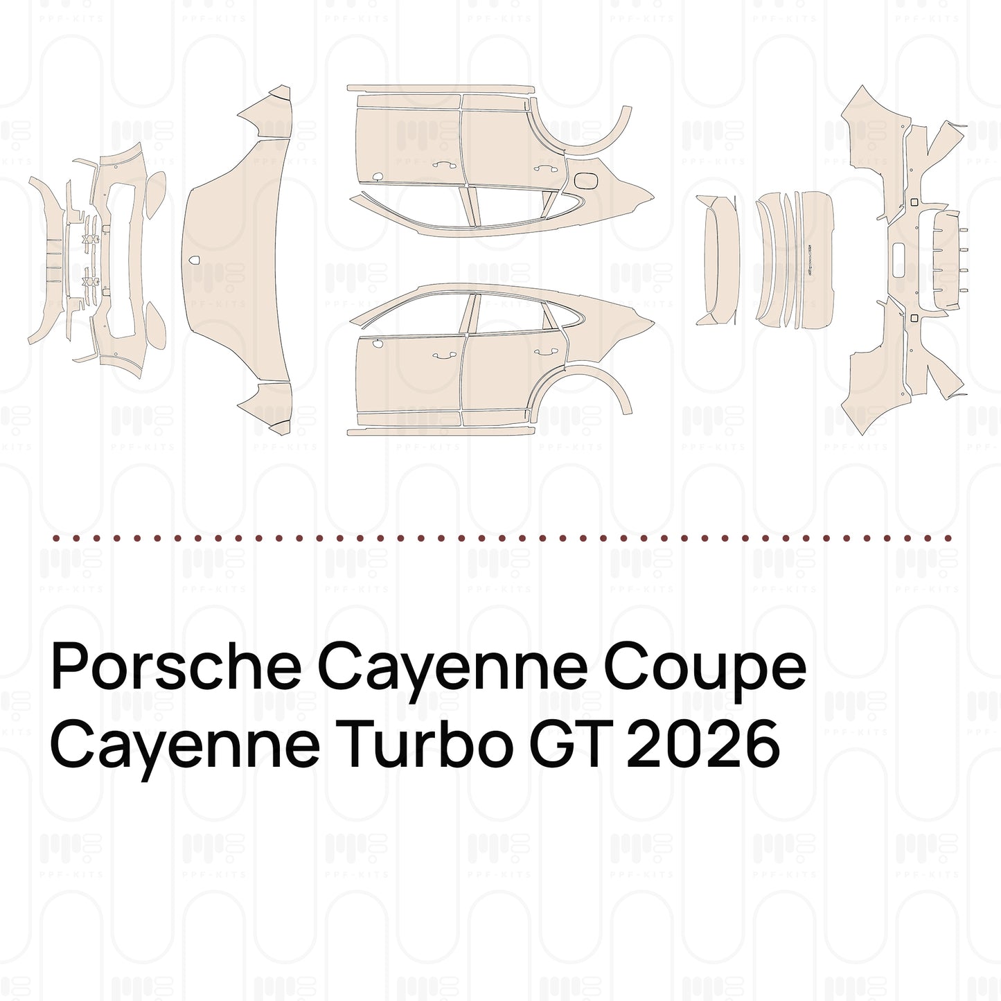 Pre-Cut PPF Porsche Cayenne Coupe Cayenne Turbo GT 2026