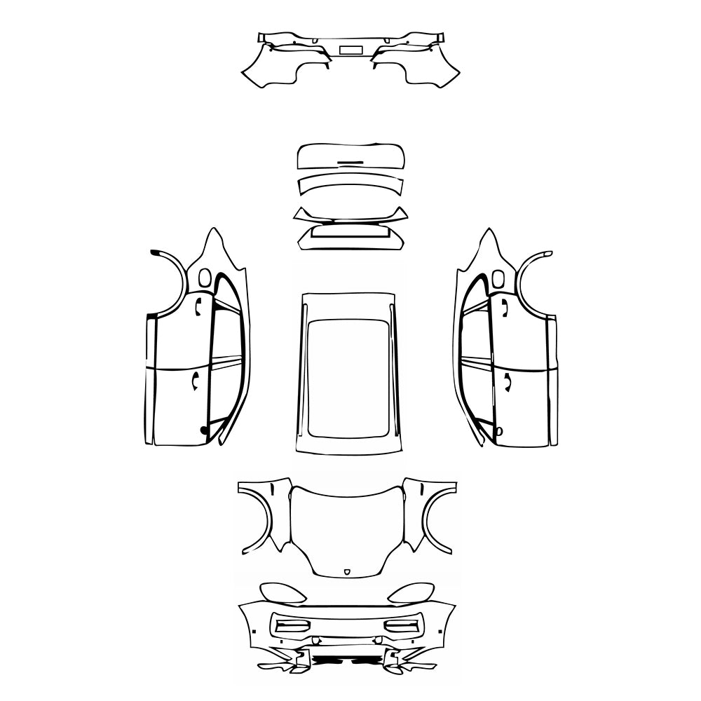 Pre-Cut PPF Porsche Cayenne Turbo E-Hybrid 2025 - PPF-Kits