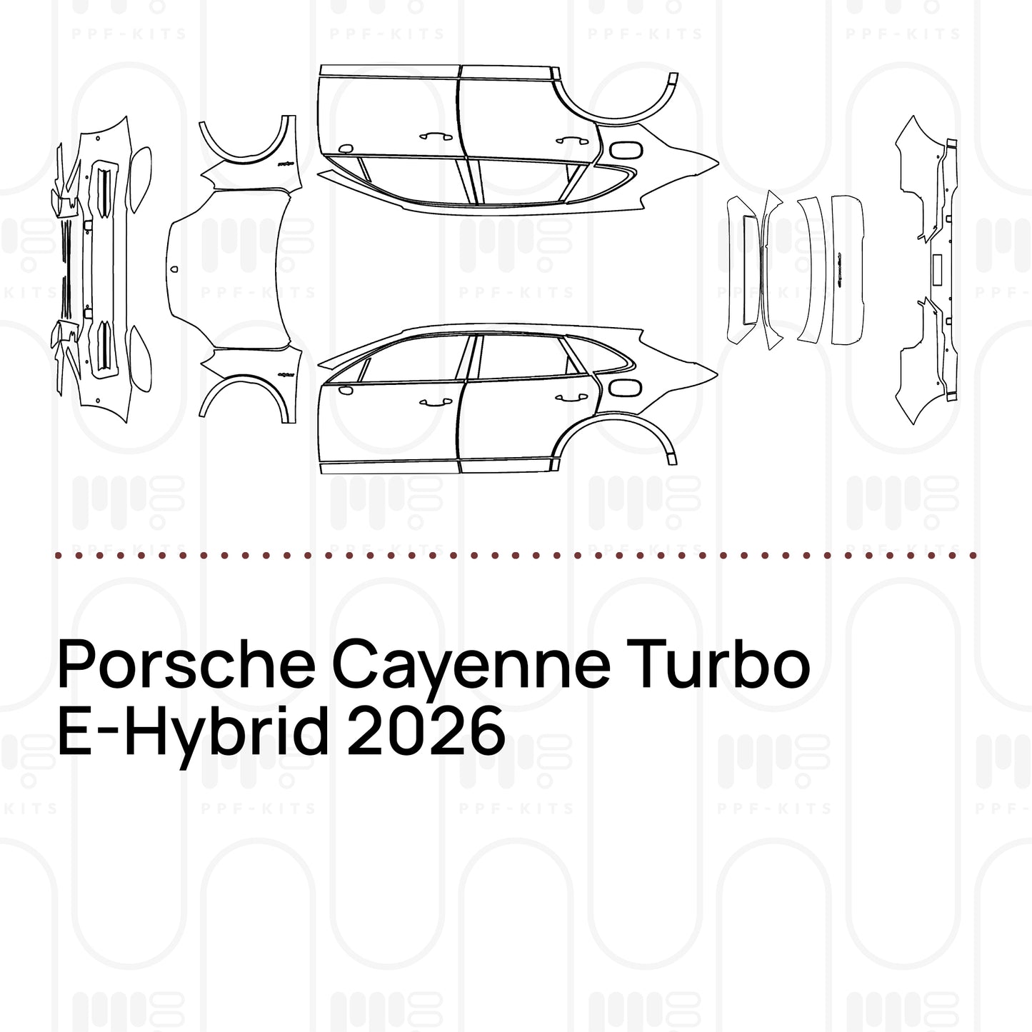 Pre-Cut PPF Porsche Cayenne Turbo E-Hybrid 2026