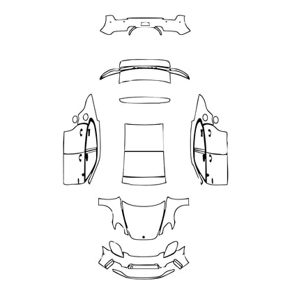 Pre-Cut PPF Porsche Panamera Sedan Panamera 4S E-Hybrid 2025 - PPF-Kits