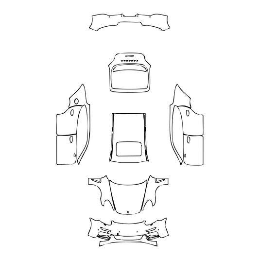 Pre-Cut PPF Porsche Panamera Sedan Panamera 4 2015 - PPF-Kits