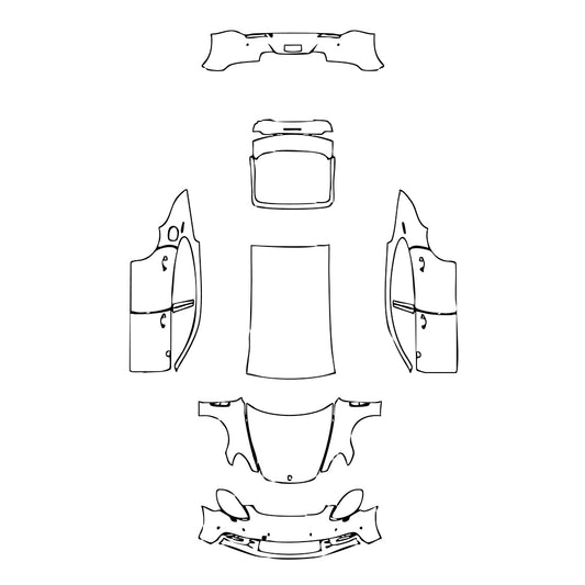 Pre-Cut PPF Porsche Panamera Sedan Panamera 4 Executive 2017 - PPF-Kits