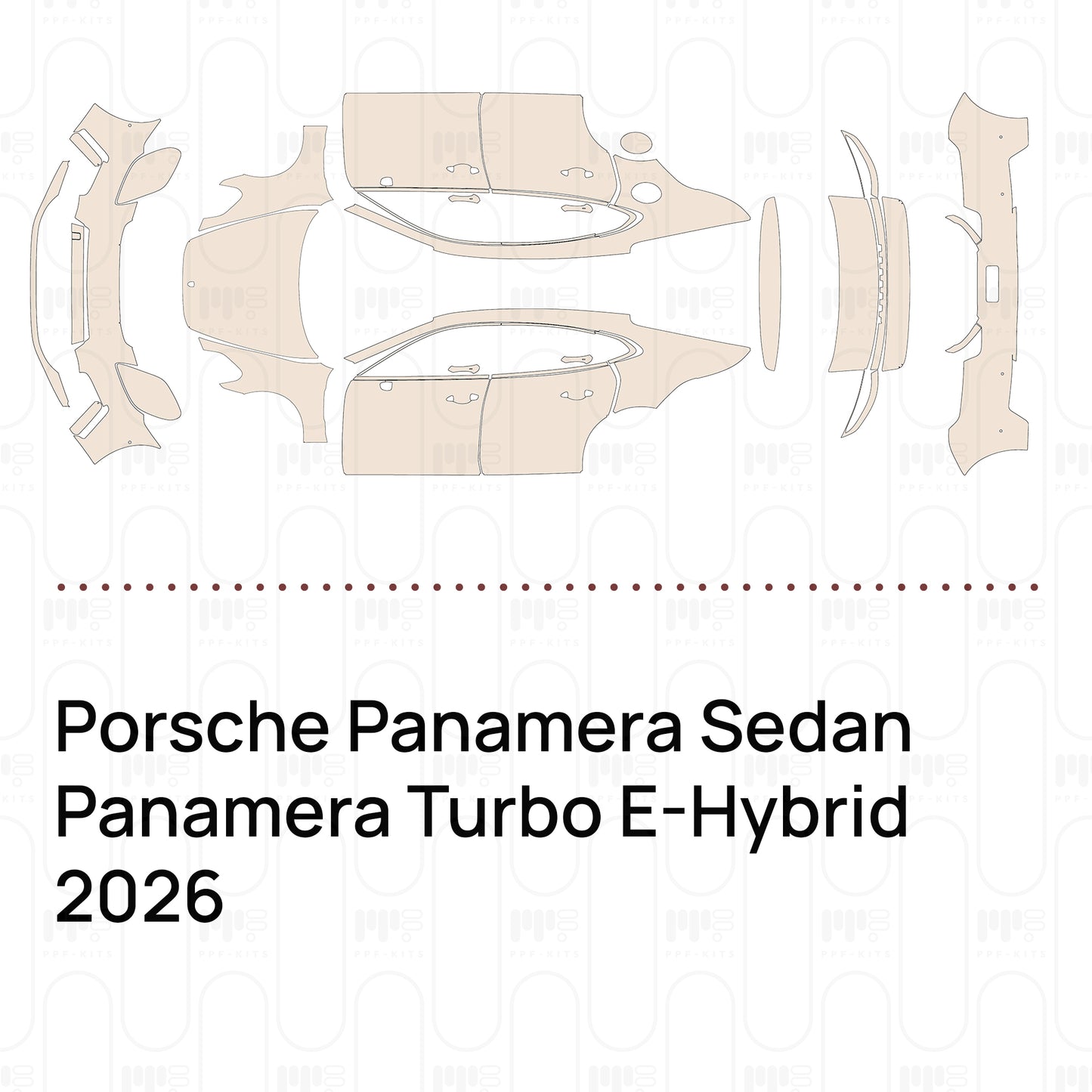 PPF precortado Porsche Panamera Sedan Panamera Turbo E-Hybrid 2026