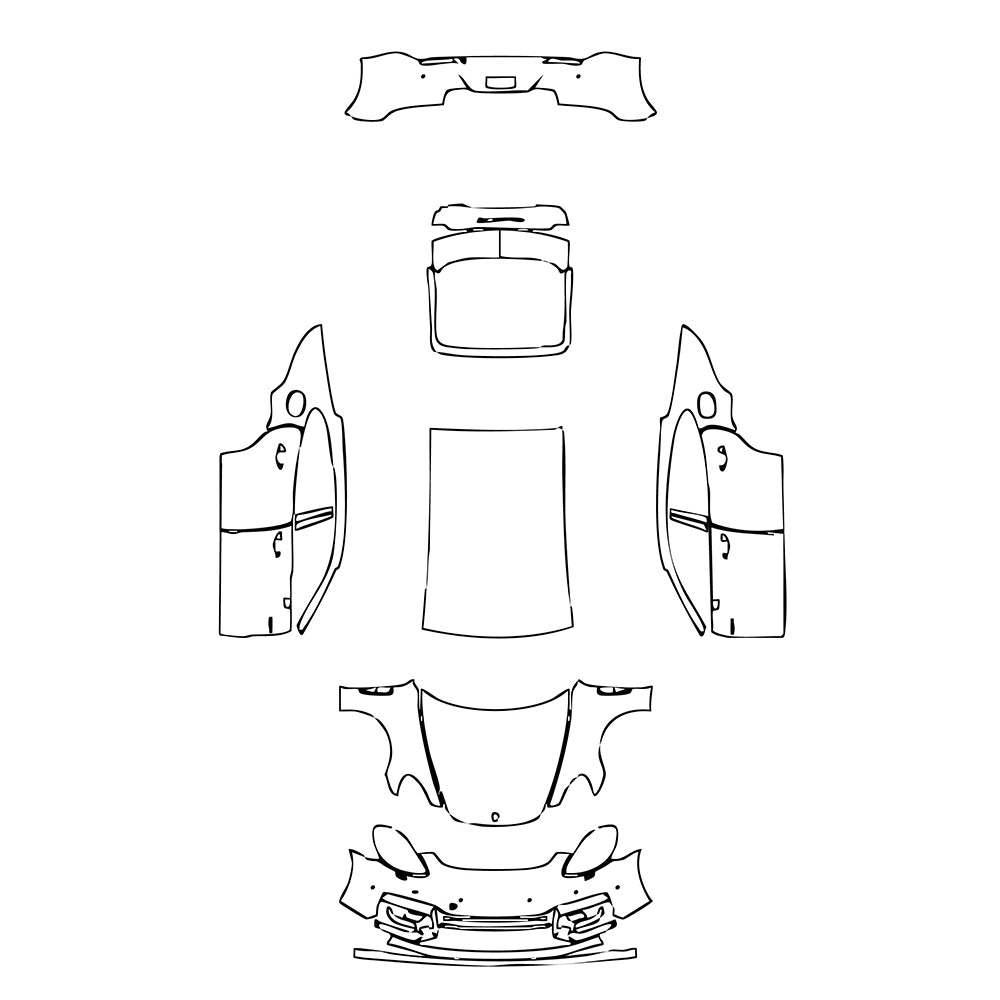 Pre-Cut PPF Porsche Panamera Sedan Panamera Turbo S E-Hybrid 2019 - PPF-Kits