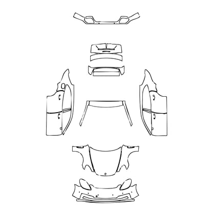 Pre-Cut PPF Porsche Panamera Sport Turismo Panamera 4S Sport Turismo 2021 - PPF-Kits