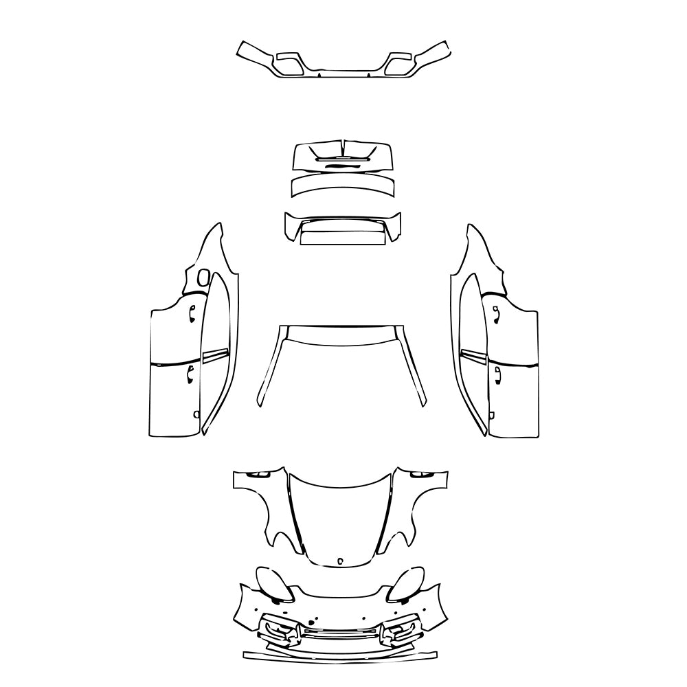 Pre-Cut PPF Porsche Panamera Sport Turismo Panamera Turbo S Sport Turismo 2021 - PPF-Kits