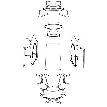 Pre-Cut PPF Porsche Taycan Cross Turismo Taycan 4S Cross Turismo 2021 - PPF-Kits