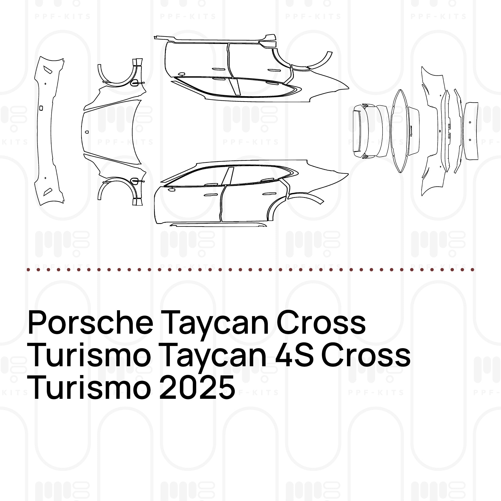 PPF precortado Porsche Taycan Cross Turismo Taycan 4S Cross Turismo 2025