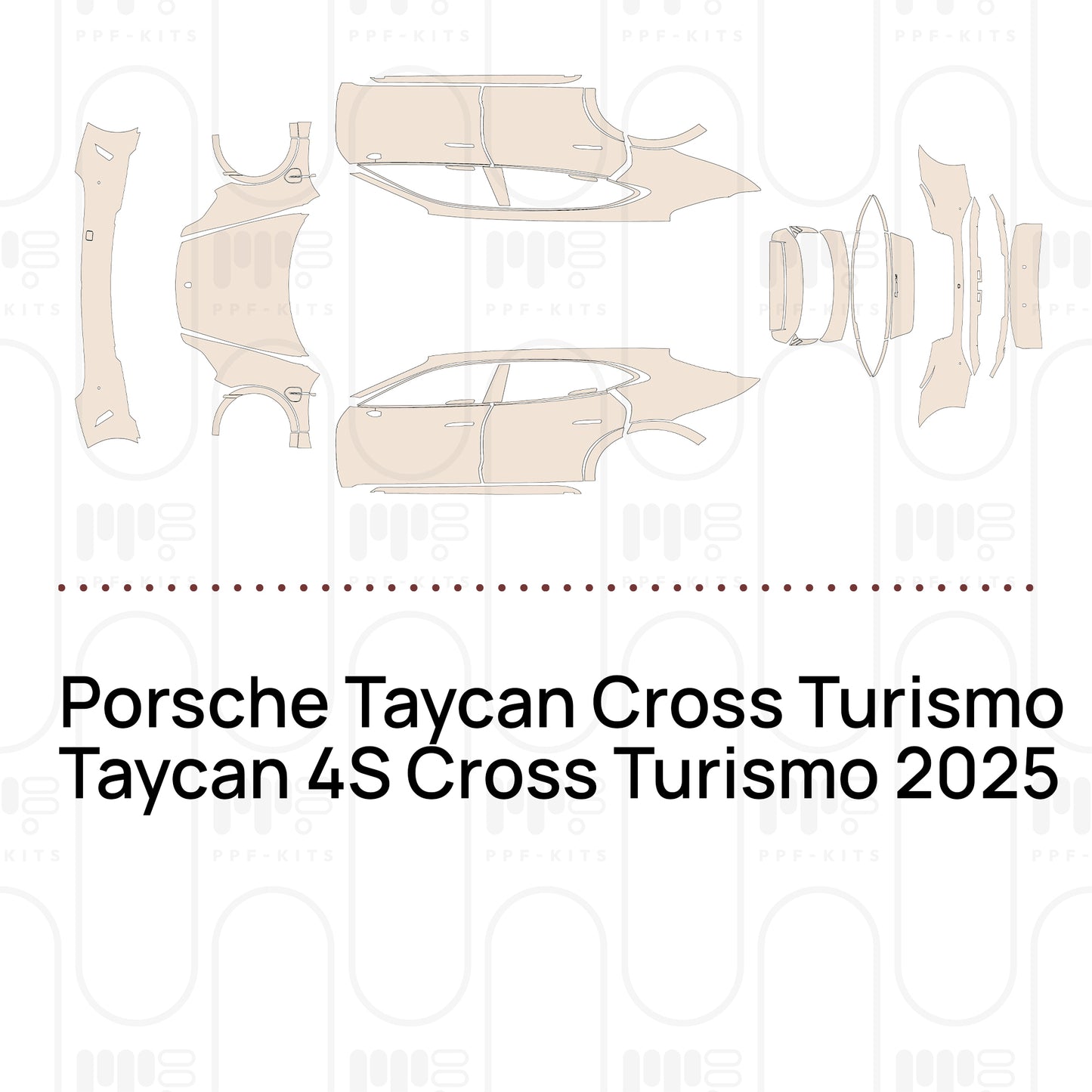 PPF precortado Porsche Taycan Cross Turismo Taycan 4S Cross Turismo 2025