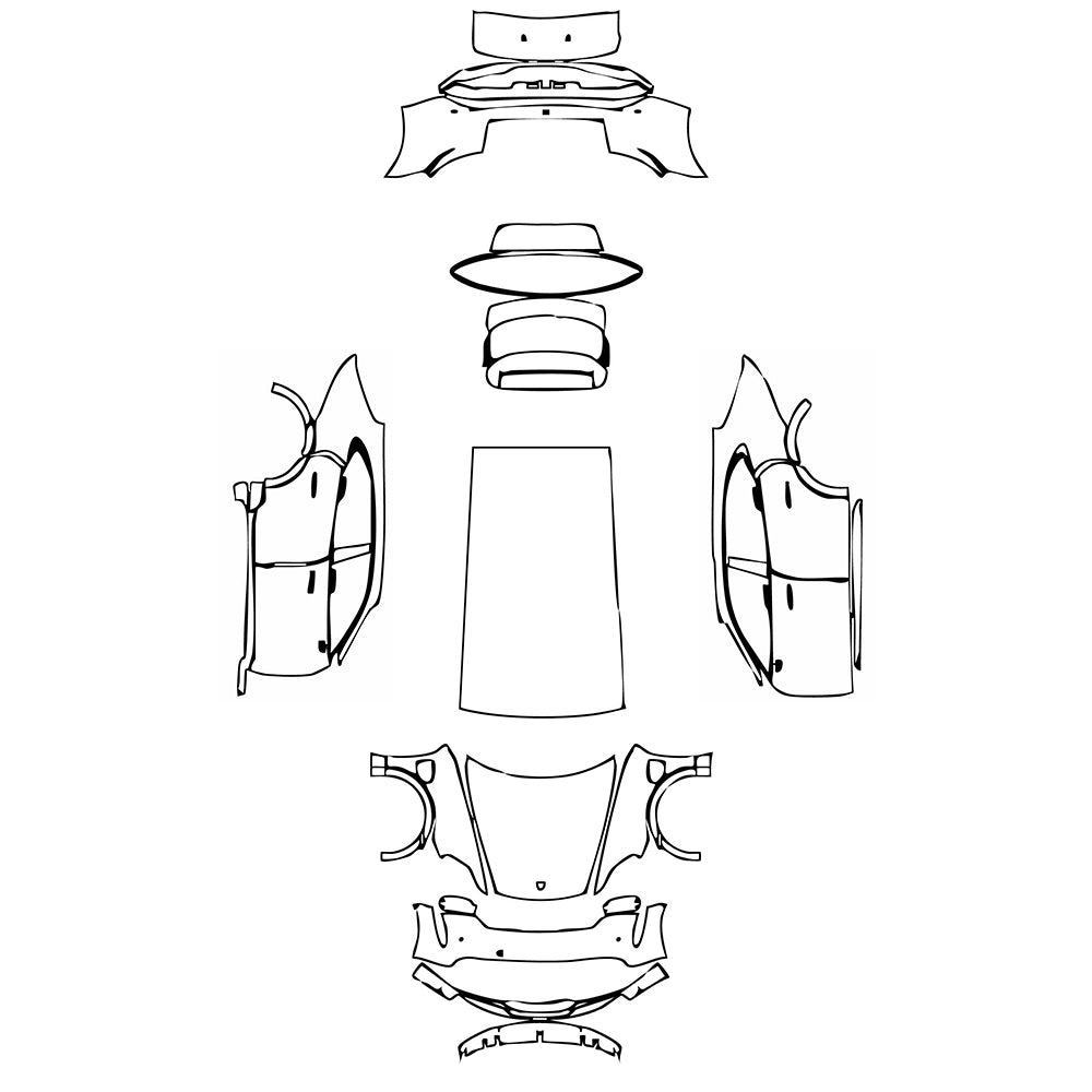 Pre-Cut PPF Porsche Taycan Cross Turismo Taycan 4 Cross Turismo 2023 - PPF-Kits