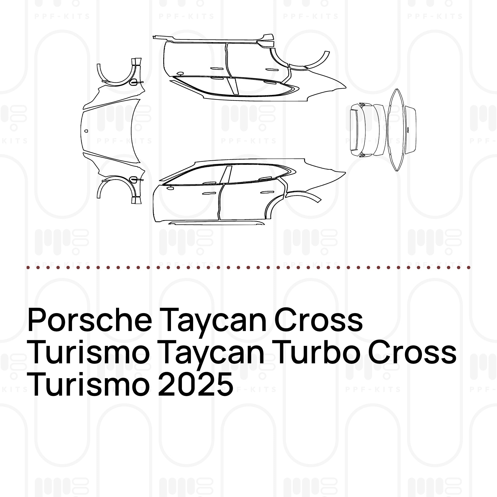 PPF precortado Porsche Taycan Cross Turismo Taycan Turbo Cross Turismo 2025