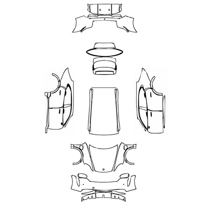 Pre-Cut PPF Porsche Taycan Cross Turismo Taycan Turbo S Cross Turismo 2021 - PPF-Kits