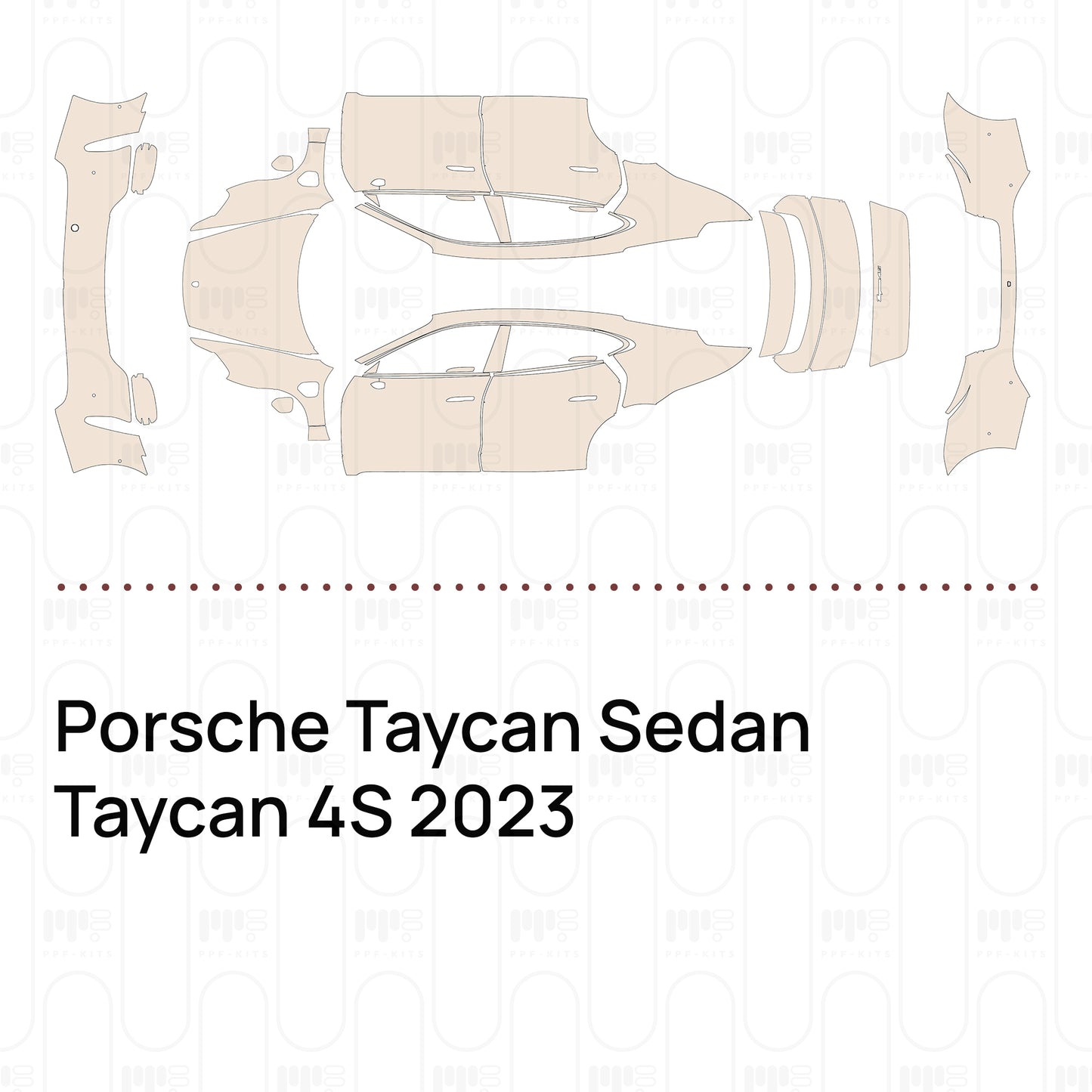 Pre-Cut PPF Porsche Taycan Sedan Taycan 4S 2023