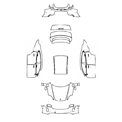 Pre-Cut PPF Porsche Taycan Sedan Taycan GTS 2023 - PPF-Kits
