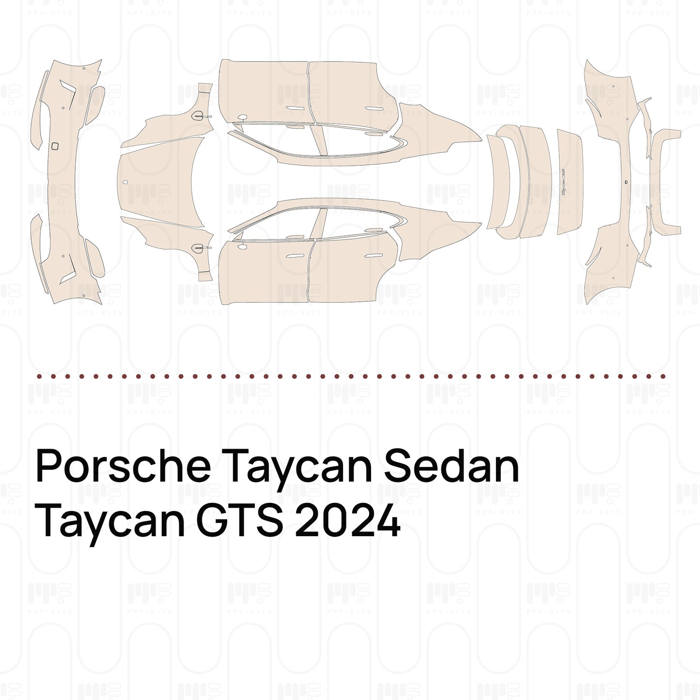 Pre-Cut PPF Porsche Taycan Sedan Taycan GTS 2024