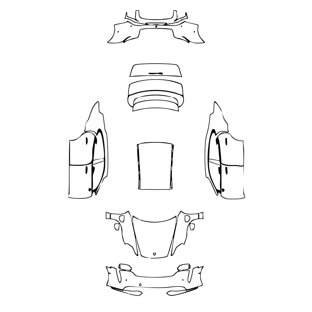 Pre-Cut PPF Porsche Taycan Sedan Taycan Turbo 2019 - PPF-Kits