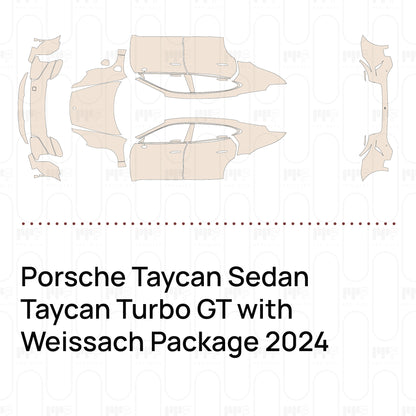 PPF precortado Porsche Taycan Sedan Taycan Turbo GT with Weissach Package 2024