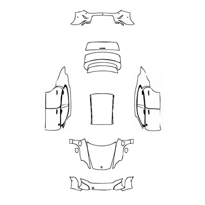 Pre-Cut PPF Porsche Taycan Sedan Taycan Turbo S 2025 - PPF-Kits