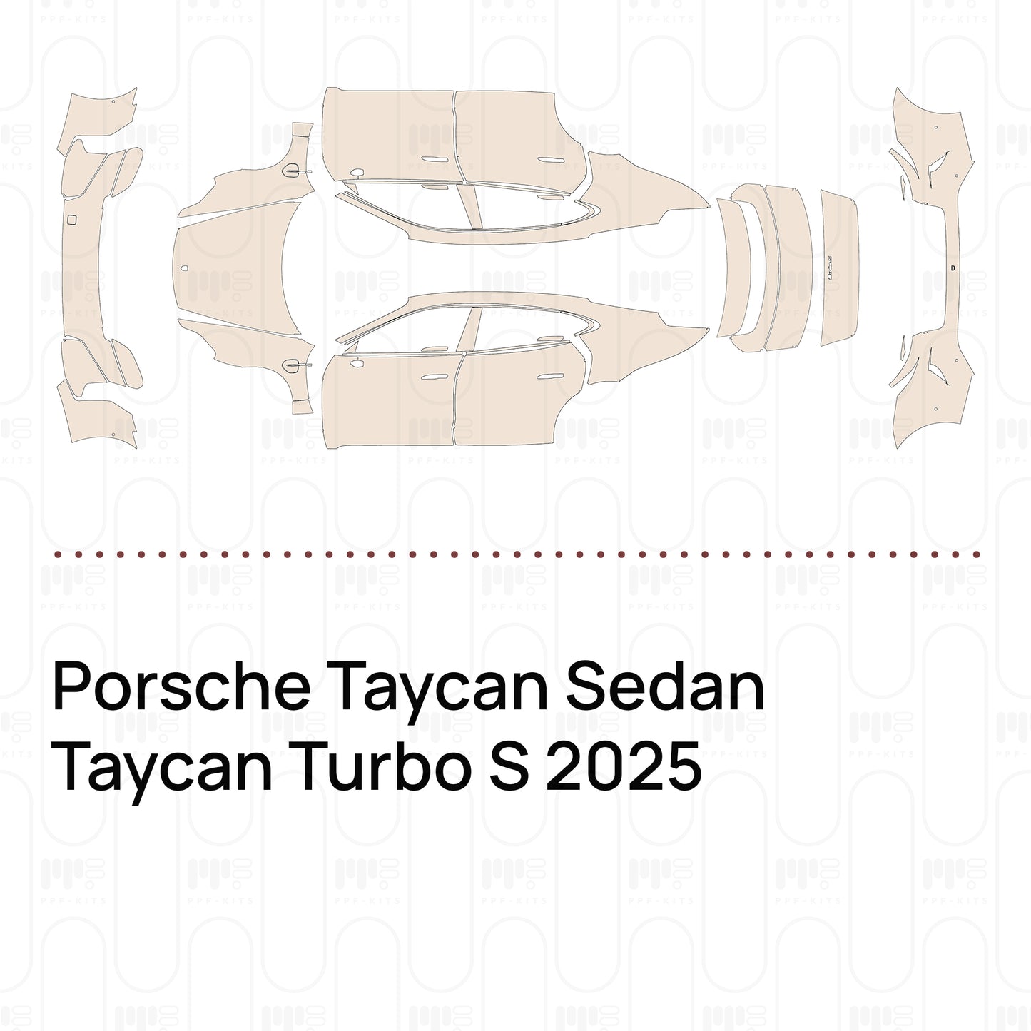 PPF precortado Porsche Taycan Sedan Taycan Turbo S 2025