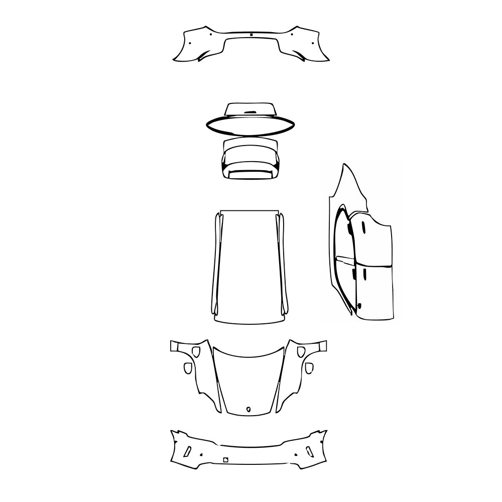 Pre-Cut PPF Porsche Taycan Sport Turismo Taycan 4S Sport Turismo 2025 - PPF-Kits