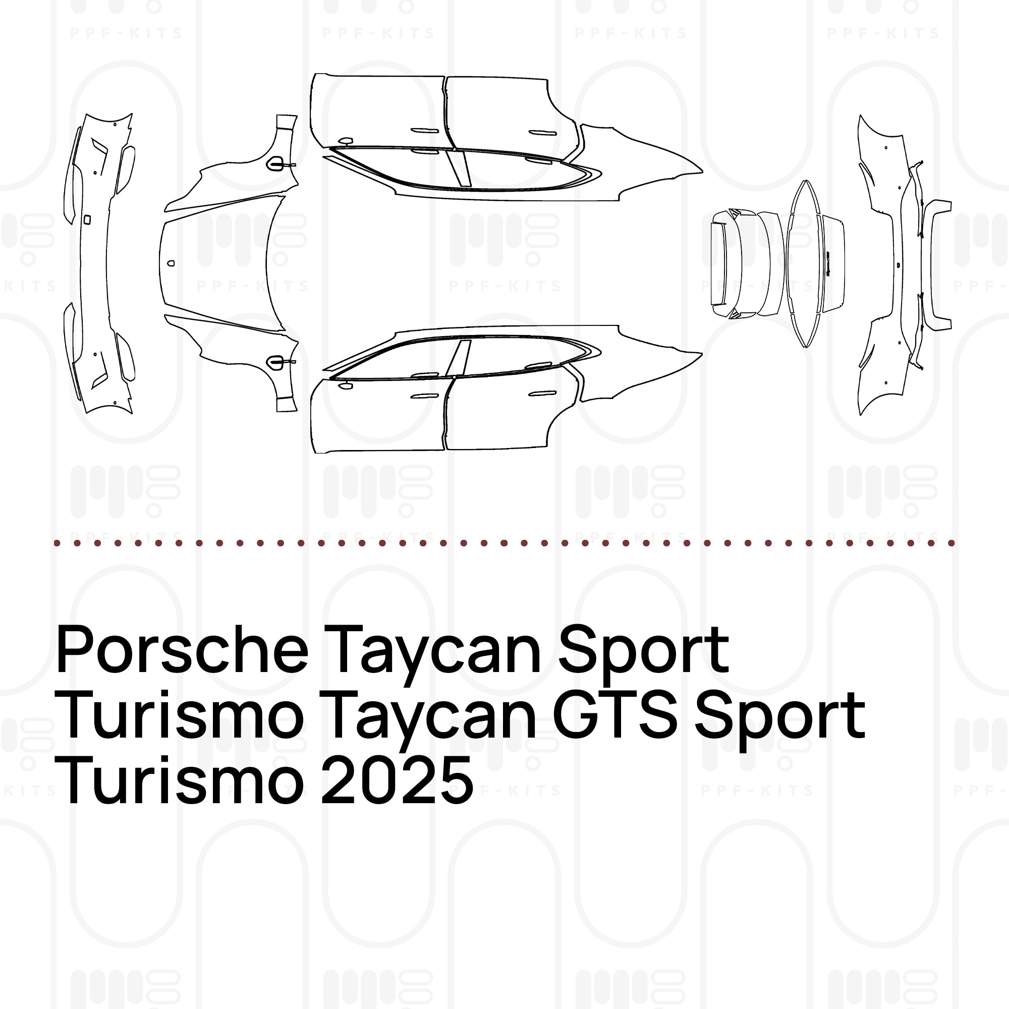PPF precortado Porsche Taycan Sport Turismo Taycan GTS Sport Turismo 2025