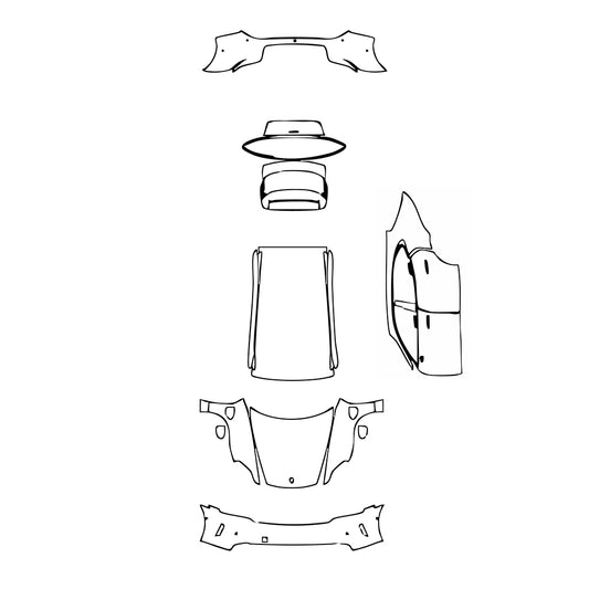 Pre-Cut PPF Porsche Taycan Sport Turismo Taycan Sport Turismo 2025 - PPF-Kits