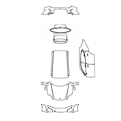 Pre-Cut PPF Porsche Taycan Sport Turismo Taycan Turbo S Sport Turismo 2025 - PPF-Kits