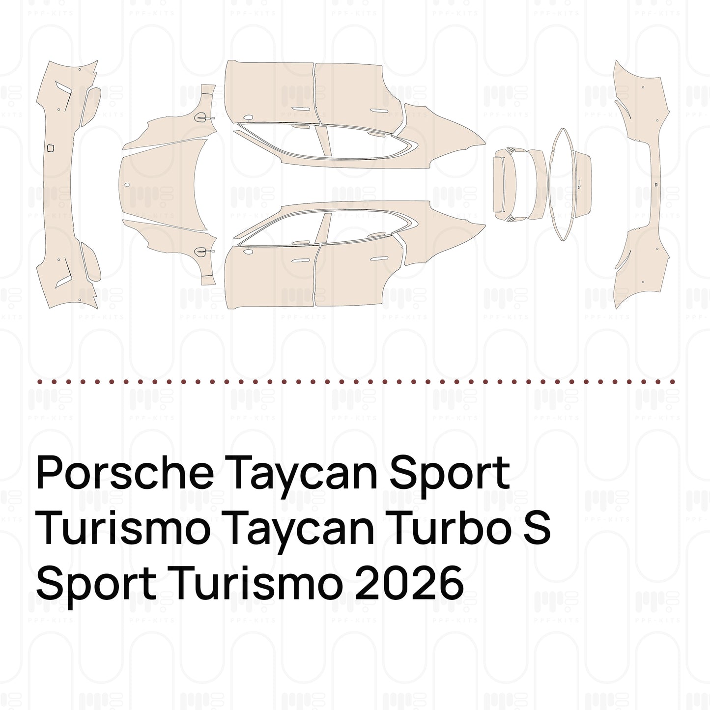 PPF precortado Porsche Taycan Sport Turismo Taycan Turbo S Sport Turismo 2026