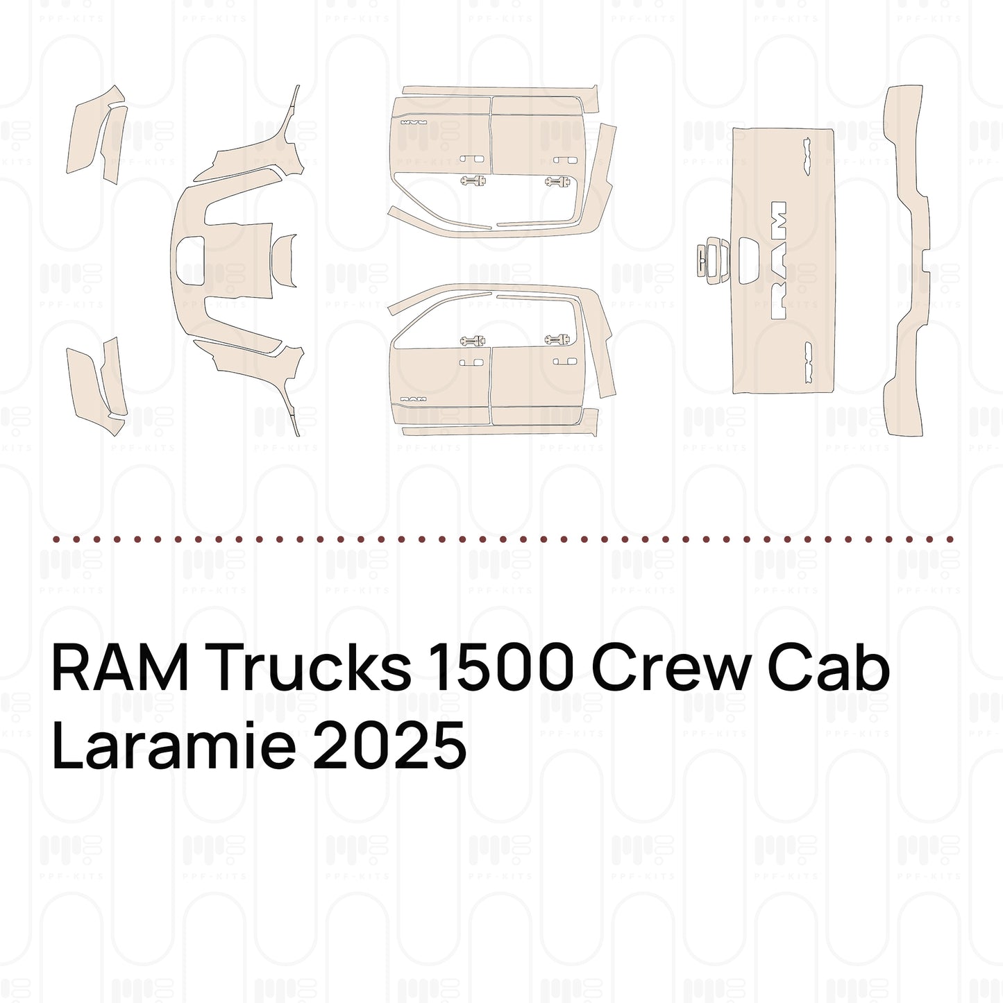 Pre-Cut PPF RAM Trucks 1500 Crew Cab Laramie 2025