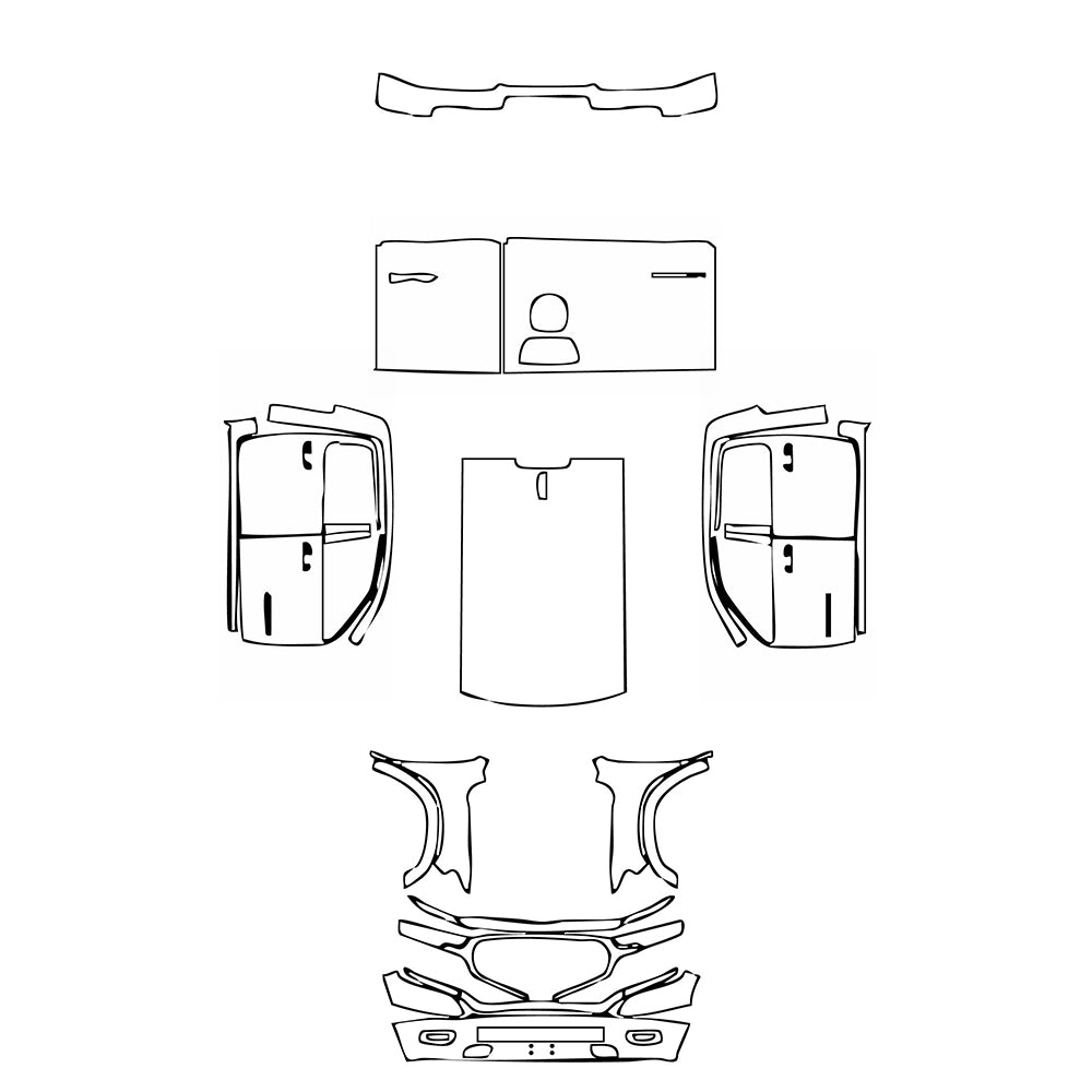 Pre-Cut PPF RAM Trucks 1500 Crew Cab Limited Longhorn 2023 - PPF-Kits
