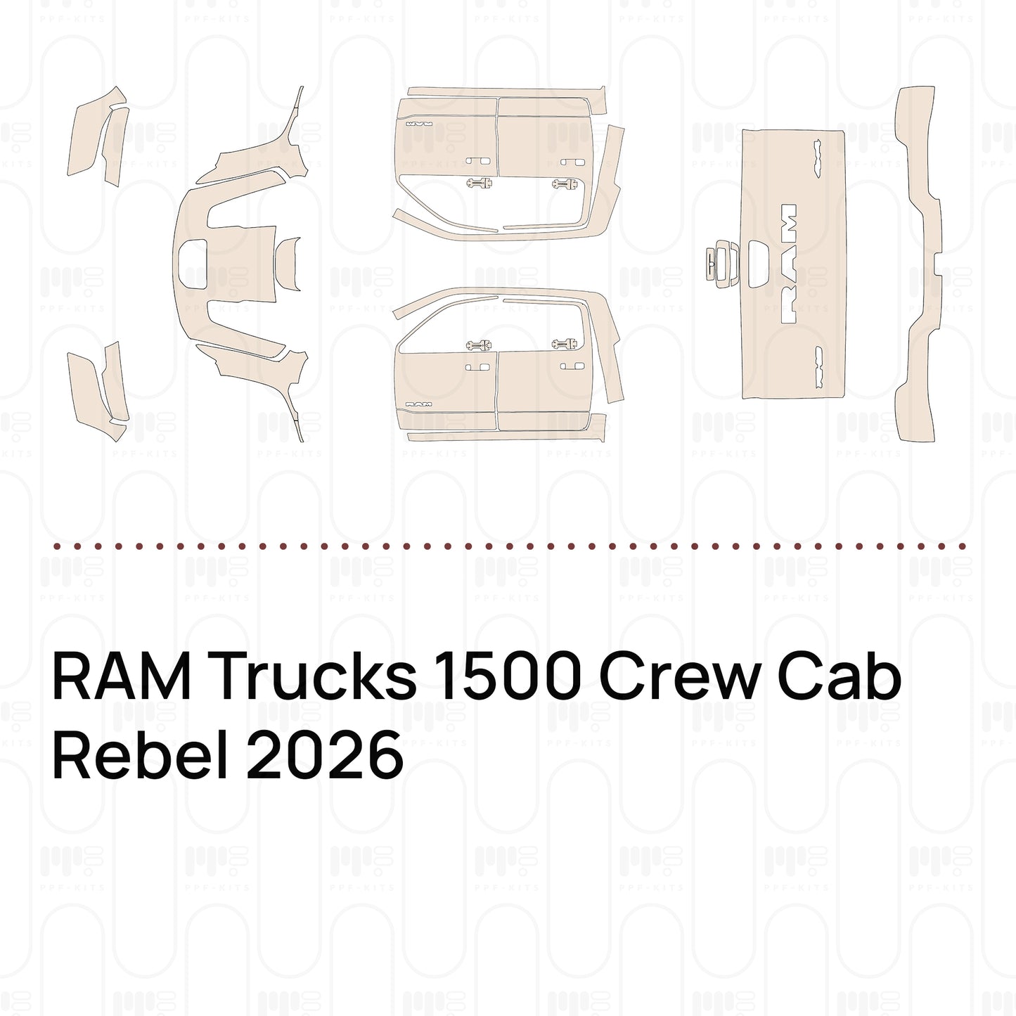 Pre-Cut PPF RAM Trucks 1500 Crew Cab Rebel 2026
