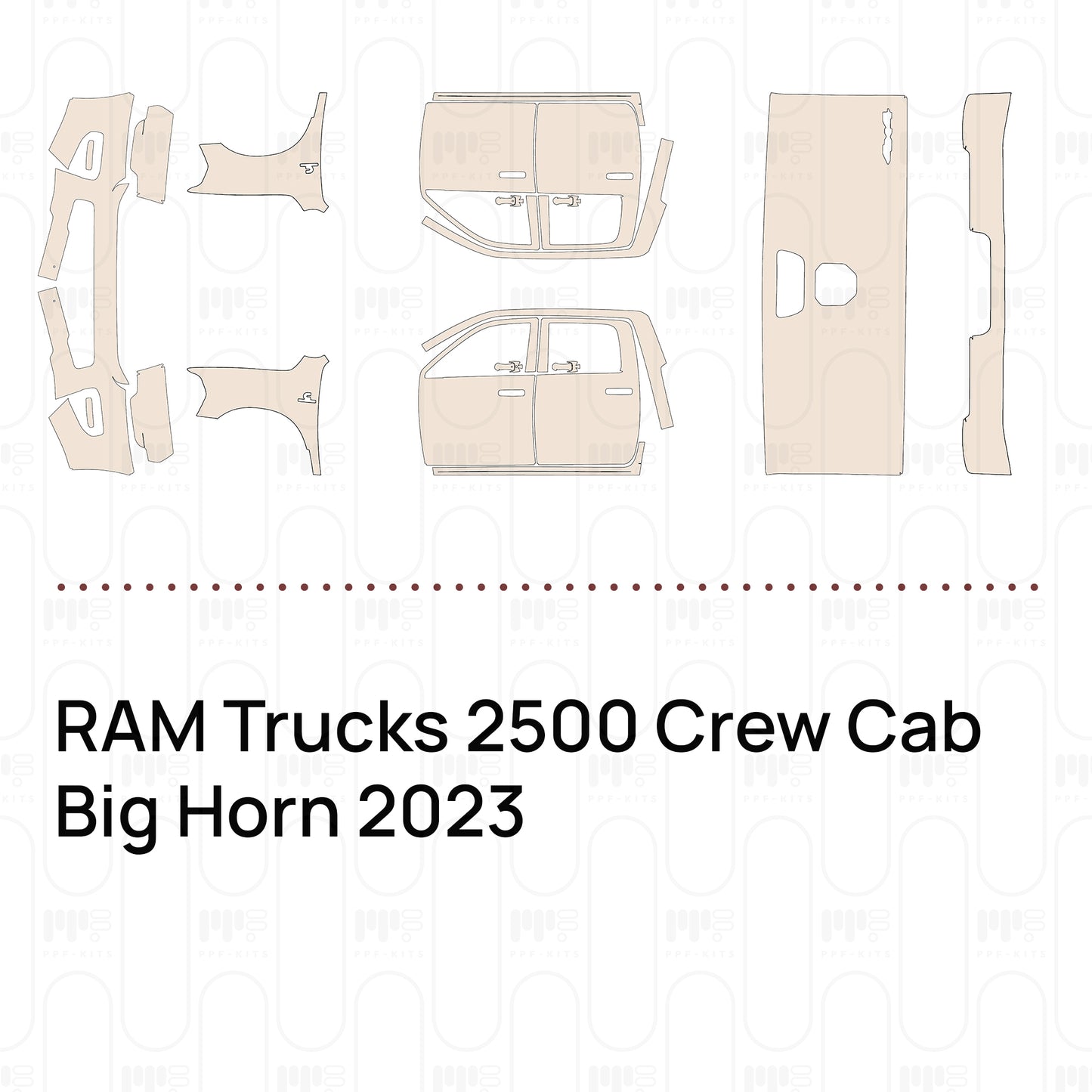 PPF precortado RAM Trucks 2500 Crew Cab Big Horn 2023