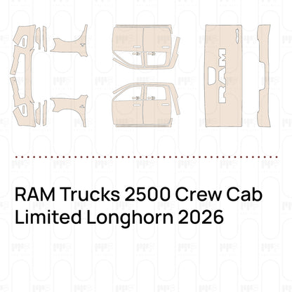 Pre-Cut PPF RAM Trucks 2500 Crew Cab Limited Longhorn 2026