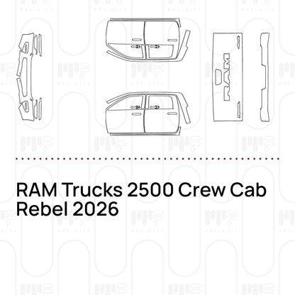 Pre-Cut PPF RAM Trucks 2500 Crew Cab Rebel 2026