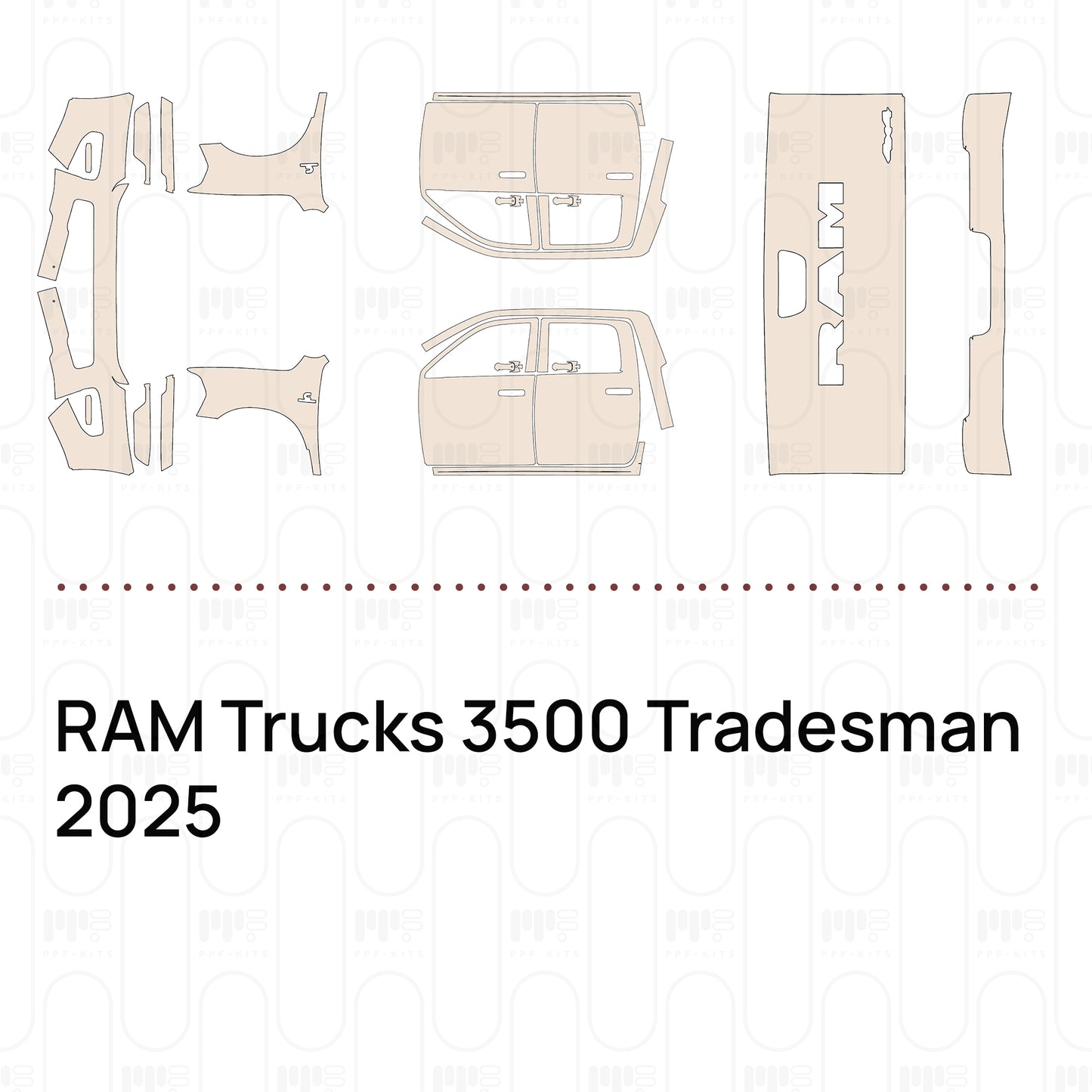PPF precortado RAM Trucks 3500 Tradesman 2025