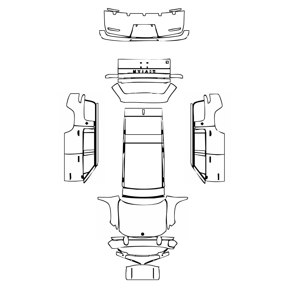 Pre-Cut PPF Rivian R1S 2022 - PPF-Kits