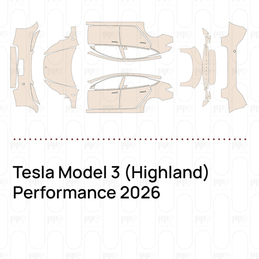 PPF precortado Tesla Model 3 (Highland) Performance 2026