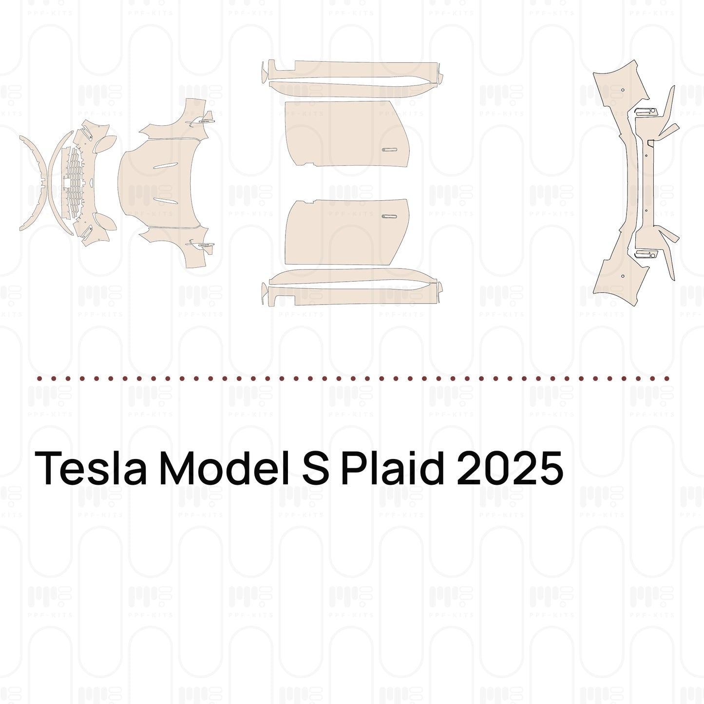 PPF precortado Tesla Model S Plaid 2025