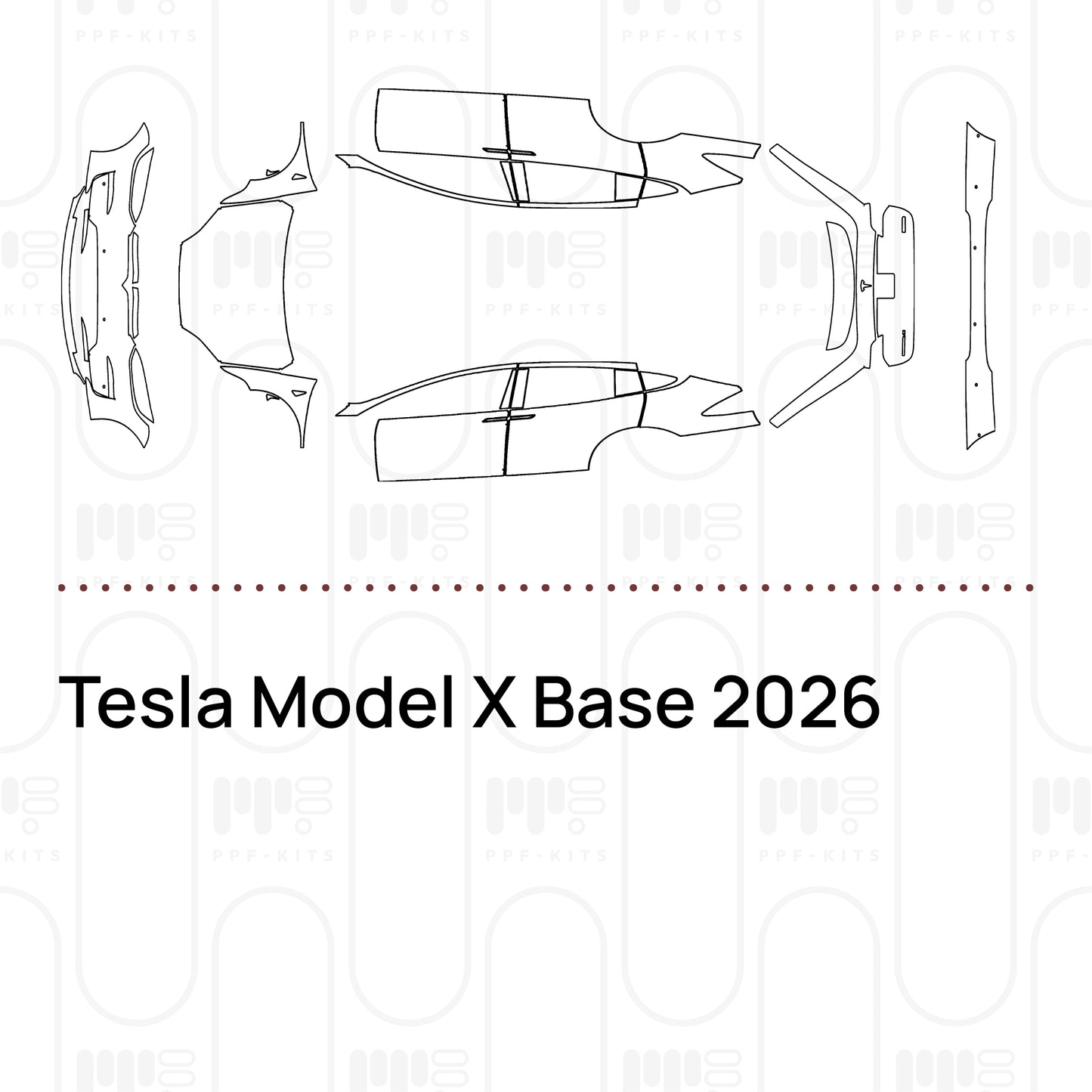 Pre-Cut PPF Tesla Model X Base 2026