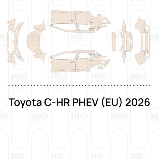 Toyota C-HR PHEV (EU) 2026 – Lámina de protección PPF precortada