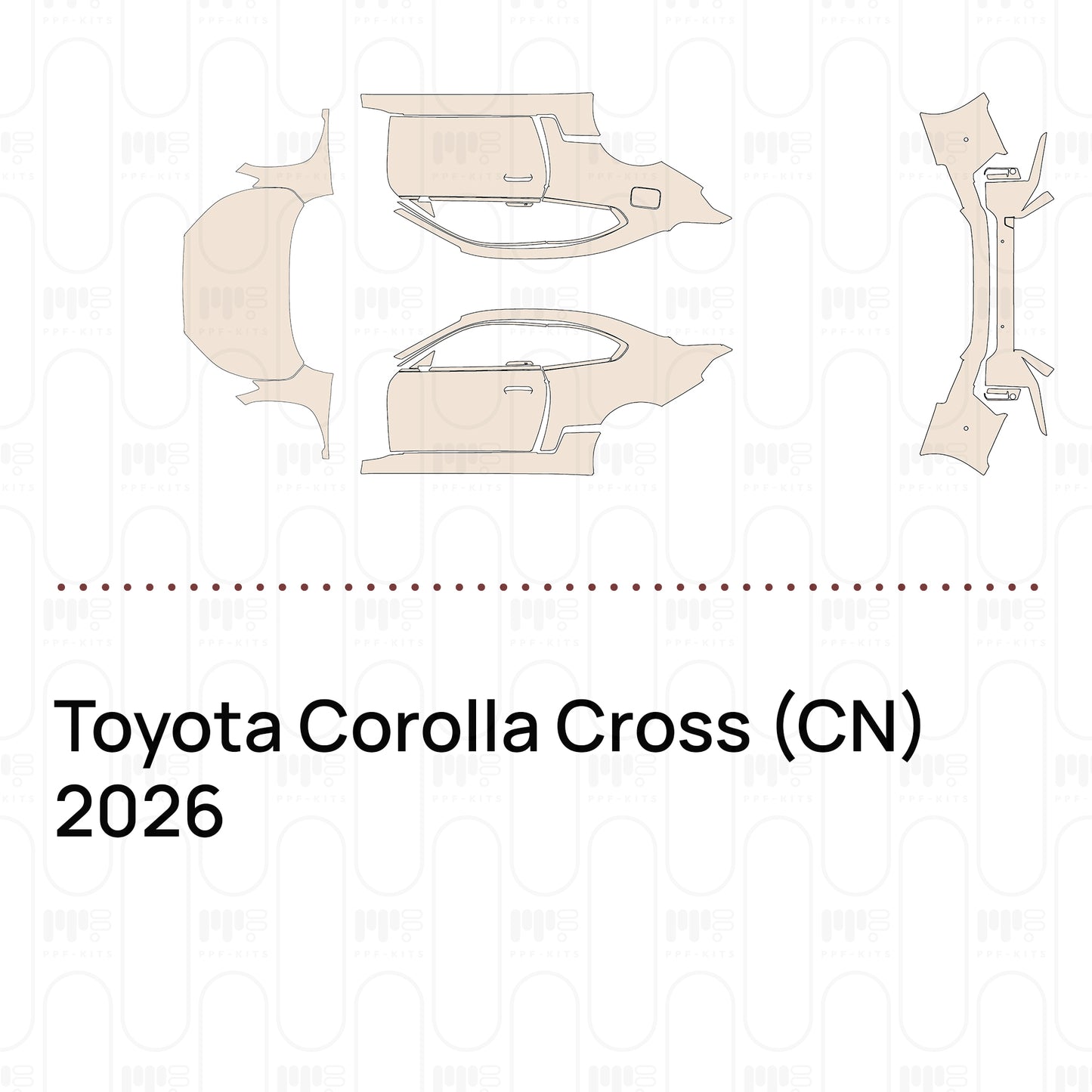 Pre-Cut PPF Toyota Corolla Cross (CN) 2026