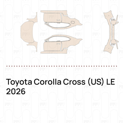 PPF precortado Toyota Corolla Cross (US) LE 2026