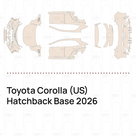 Pre-Cut PPF Toyota Corolla (US) Hatchback Base 2026