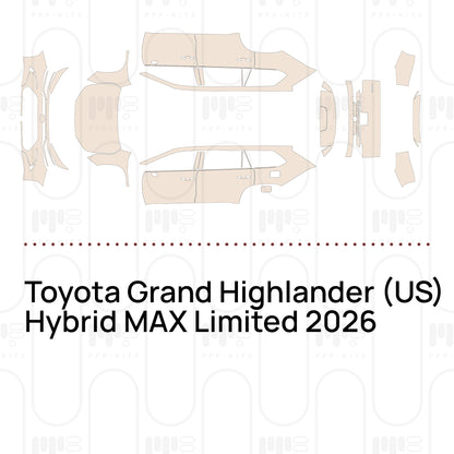 Pre-Cut PPF Toyota Grand Highlander (US) Hybrid MAX Limited 2026
