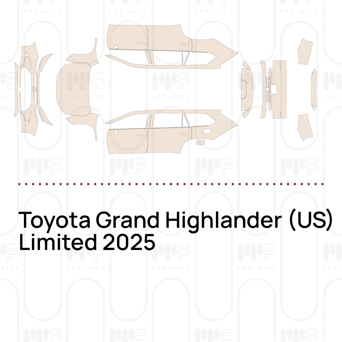 Pre-Cut PPF Toyota Grand Highlander (US) Limited 2025