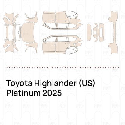 Pre-Cut PPF Toyota Highlander (US) Platinum 2025