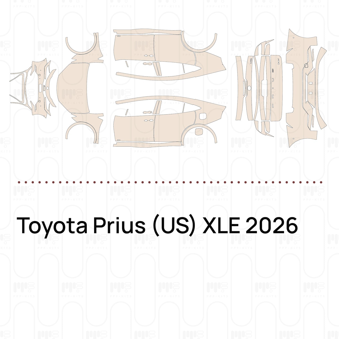 PPF precortado Toyota Prius (US) XLE 2026