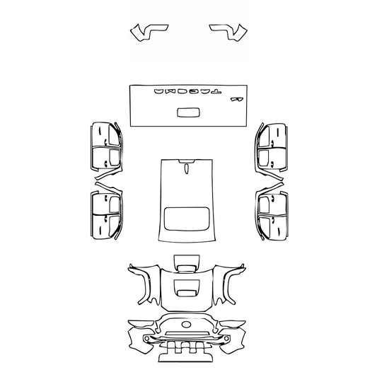 Pre-Cut PPF Toyota Tacoma Double Cab TRD Pro 2023 - PPF-Kits