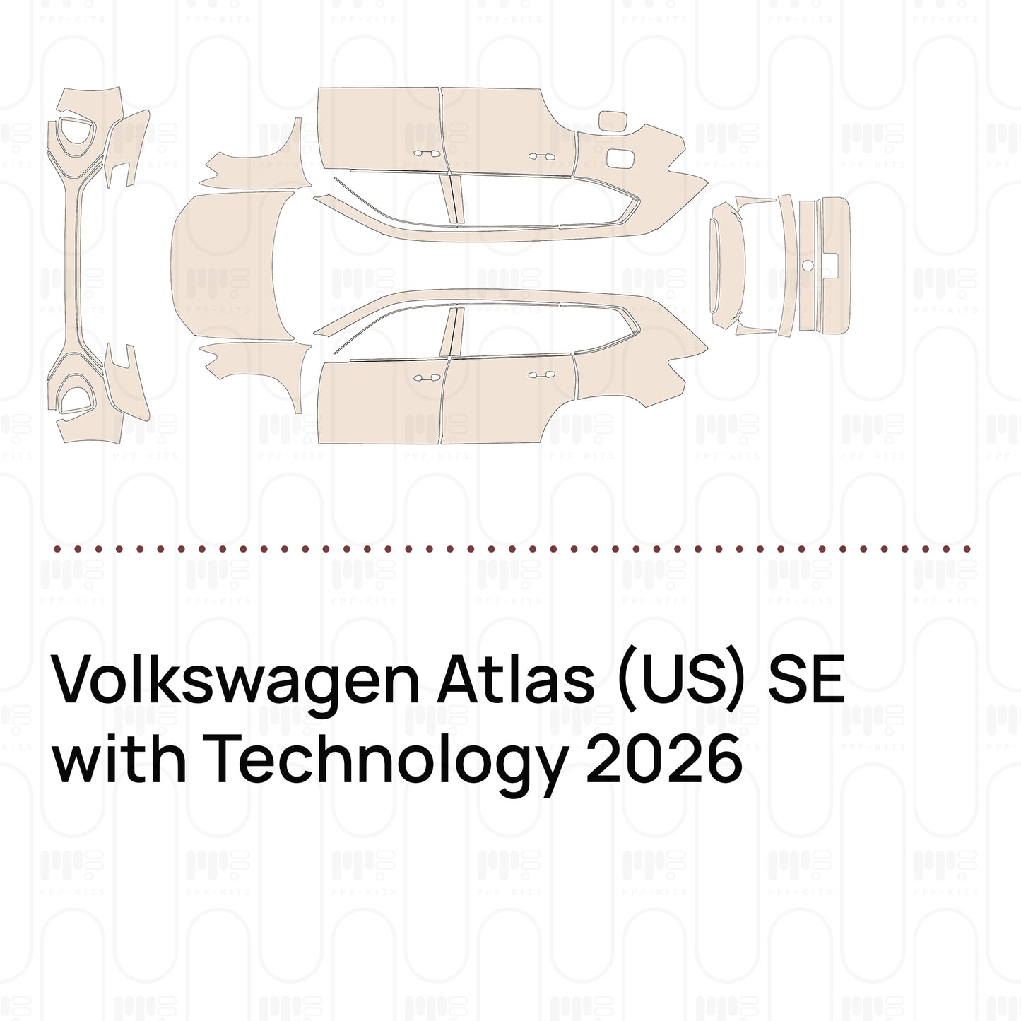 PPF precortado Volkswagen Atlas (US) SE with Technology 2026
